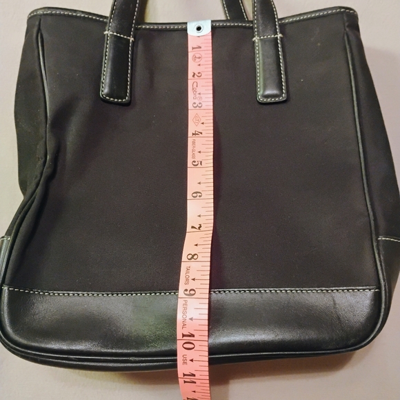 COACH SMALL BLACK LEATHER AND NYLON BAG - Picture 3 of 8